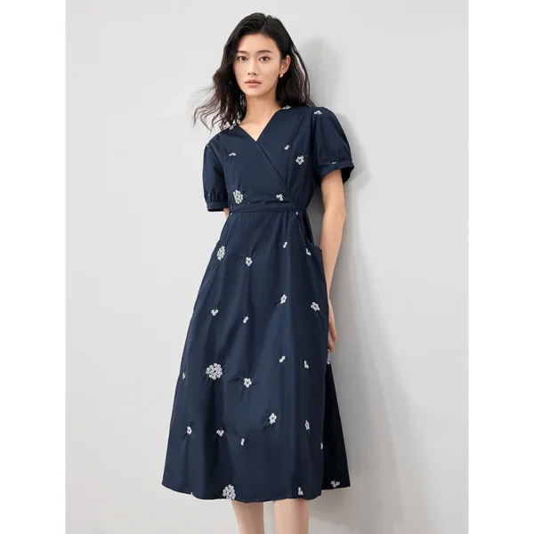 Women Embroidered Dress 2025 Summer - Image 3