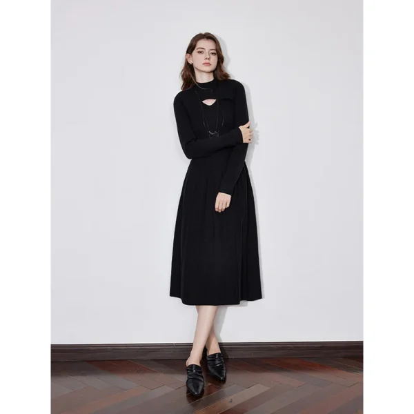 Women Knitted Dress 2025 Autumn and Winter New - Image 2