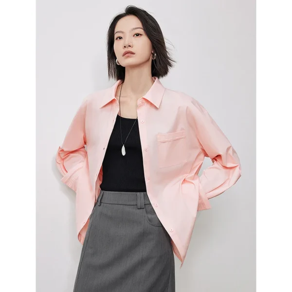 Elegant Embroidered Blouse – Modern Office Chic
