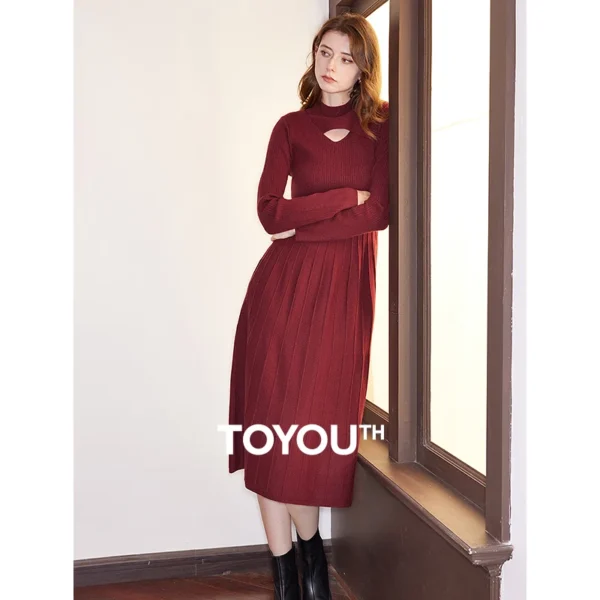 Women Knitted Dress 2025 Autumn and Winter New