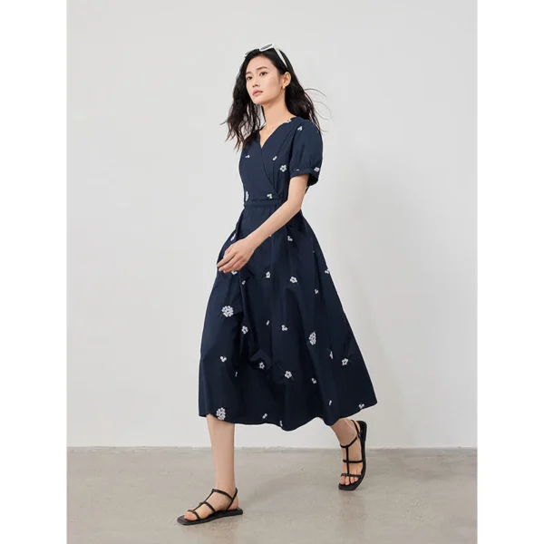 Women Embroidered Dress 2025 Summer - Image 2
