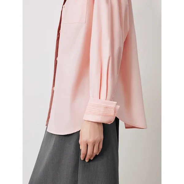 Elegant Embroidered Blouse – Modern Office Chic - Image 4