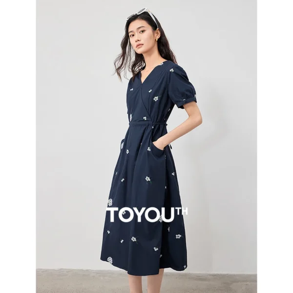 Women Embroidered Dress 2025 Summer