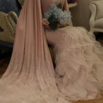 فستان سهرة موف فاتح بتطريز فاخر وأكمام كاب photo review