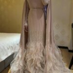 فستان سهرة موف فاتح بتطريز فاخر وأكمام كاب photo review