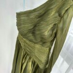 فستان سهرة أخضر أنيق بكتف واحد وقصّة A-Line photo review